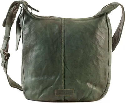 Produktbild von HAROLD'S Leder Schultertasche Submarine Pouch Up Green dunkelgrün