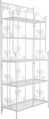 Produktbild von CLP Standregal Ciara, Regal für Balkon, Terrasse und Garten mit 5 klappbaren Böden weiß