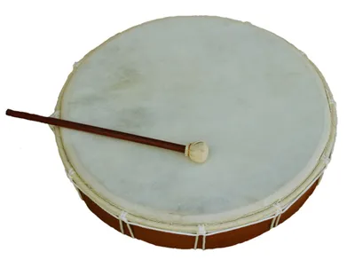 Produktbild von Schamanen-Trommel aus Teak, verschiedene Größen, Grösse:ca. 40 cm