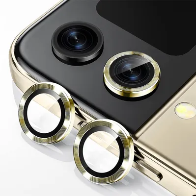 Obrázek produktu pro Pro Samsung Galaxy Z Flip5 5G Ochranné sklo Camera Lens Hard Glass H9 Gold