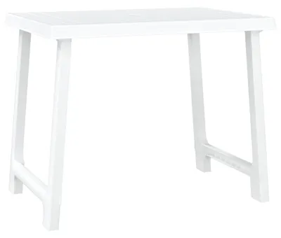Produktbild von vidaXL Campingtisch Weiß 79x56x64 cm PP Holzoptik