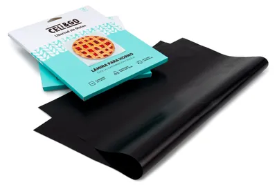 4er-Pack Backfolien 33x40 cm, antihaftbeschichtet, waschbar