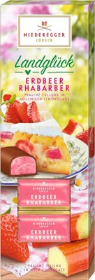 Niederegger Marzipan Pralinen 'Landglück' Erdbeer-Rhabarber 100g