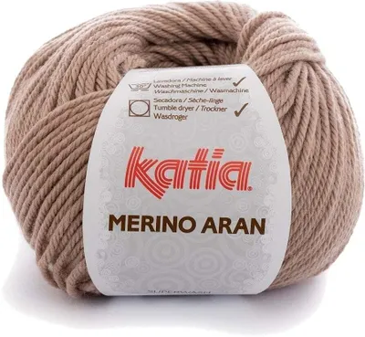 Produktbild von Katia Merino Aran 74 Beige Strickgarn