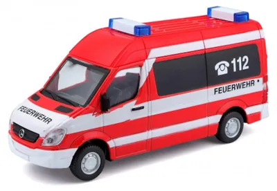 Produktbild von Bburago 18-32006F - Modellauto - Mercedes Sprinter Feuerwehr (rot, Maßstab 1:50)