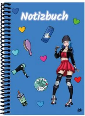 Produktbild von A 5 Notizbuch Manga Enora, blau, kariert