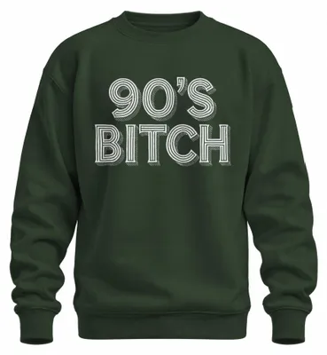 Immagine prodotto di Felpa vintage anni '90, stile retrò, ideale come regalo per gli amanti degli anni '90, colore verde bottiglia, taglia XXL