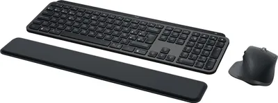 Produktbild von Logitech Master MX Keys Combo for Bussiness, Kabellos, RF Wireless + Bluetooth, Scherenschalter, QWERTY, LED, Graphit