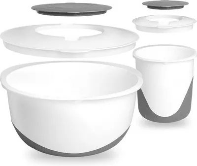 Produktbild von Famanu Rührschüssel Set mit Multifunktionalem Deckel - 5,8 Liter und 1,7 Liter
