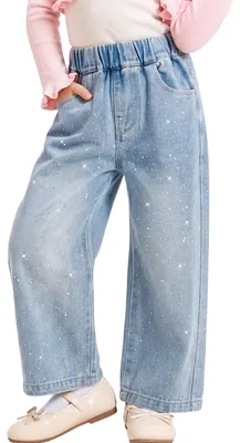 Productafbeelding van Baggy Jeans voor Meisjes met Hoge Taille en Ruime Pijpen