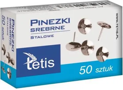 Immagine prodotto di Spilli d'argento 50 pezzi in confezione da 10 TETIS