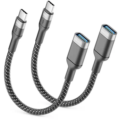 Produktbild von deleyCON USB-C auf USB 3.0 Adapter 5Gbit/s OTG Typ-C auf A-Buchse, 2 Stück