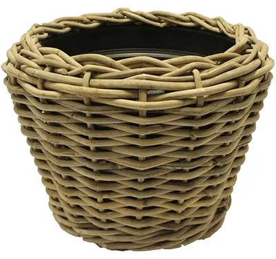 Obrázok produktu pre VAN DER LEEDEN DRYPOT® ratanový kvetináč sivý Ø 83 cm - Koše Sylt