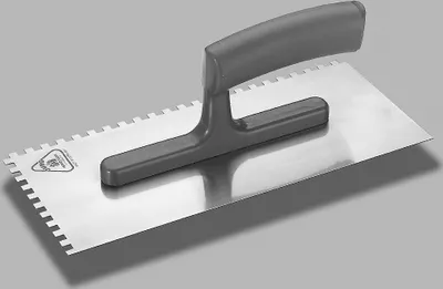 Produktbild von Jung Henkelmann Jung - Glättekelle - Kunstoffgriff - Gezahnt 10 x 10 mm - 275 g - Professionell