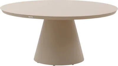 Produktbild von Runder gartentisch "yconia" lehm 8-sitzer aus aluminium - Hespéride
