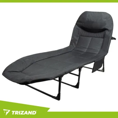 Zdjęcie produktu dla Składane łóżko kempingowe z materacem i sztywną ramą, nośność 150 kg