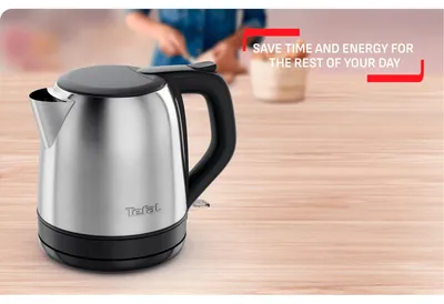Immagine prodotto di Tefal Subito Mini KO5S2DE0, 1 l, 2400 W, Nero, Acciaio inossidabile, Acciaio inossidabile, Indicatore del livello dell'acqua, Senza filo
