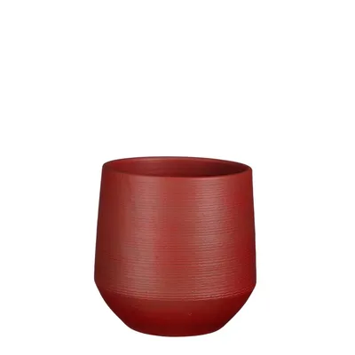 Produktbild von Mica Übertopf Evora dunkelrot Terracotta Ø 24 x 23 cm