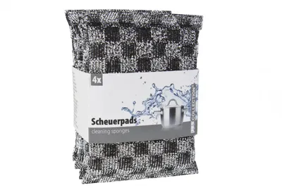 Obrázek produktu pro Houba mycí 4ks 12x9cm
