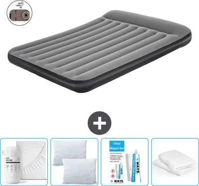 Produktbild von Bestway Luftmatratze - 2-Personen - 152 x 203 x 30 cm - Grau - Inklusive Zubehör