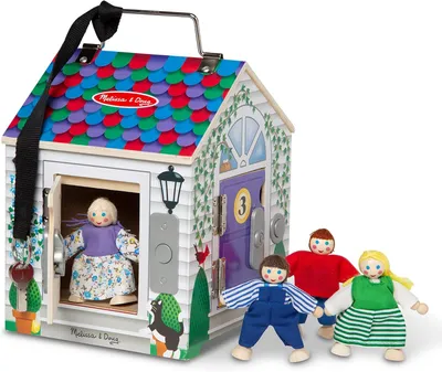 Productafbeelding van Deurbel house - Montessori speelgoed 3 jaar - Poppenhuis - Houten speelgoed - Speelgoedkist - Busy board