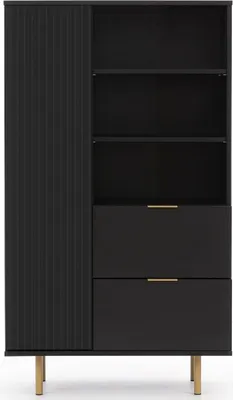 Produktbild von Marmex Möbel Stauraumregal NUBIA 04 schwarz Standregal, Mehrzweckregal mit Schubladen