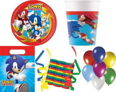 Produktbild von 149-tlg. Set Kindergeburtstag Party Feier Fete Deko Motto Sonic