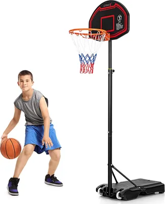 Produktbild von GOPLUS Basketballständer höhenverstellbar 192-247cm, Basketballkorb mit bruchsicherer Rückwand, für Kinder & Jugendliche, Wetterfest tragbar rollbar, Indoor- & Outdoor