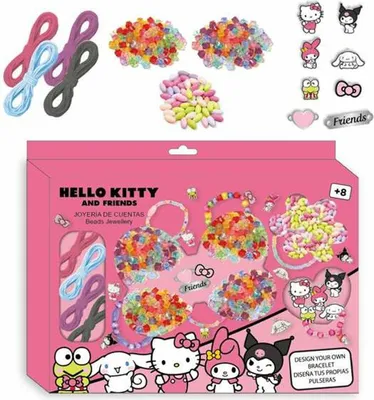 Produktbild von Kit zur Herstellung von Armbändern und Halsketten Hello Kitty Bunt