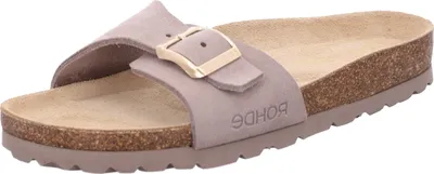 Image de Rohde Mules en cuir pour dames avec semelle intérieure en cuir et boucle Alba 5589, Taille:40 EU, Couleur:Beige