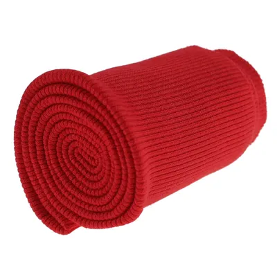 Produktbild von 15x70cm Bündchen Strickbündchen Bündchenstoff 6% Elasthan Bündchenstoff gerippt, Farbe:rot