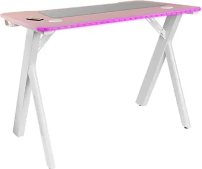 Produktbild von Mars Gaming MGD100RGBP, Gerade, Rechteckige Form, Stahl, Gaming, Karbonfaser, Weiß