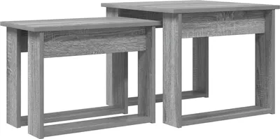 Produktbild von "2026 MODERNE"Kaffeetisch - Beistelltisch - Wohnzimmer Tisch modern - Set 2er Set,multifunktional& Moderne - Graues Sonoma Holzwerkstoff - Kaffeetisch CC8200417