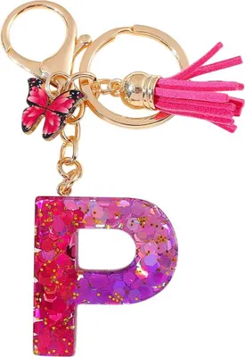 Produktbild von Schlüsselanhänger Alphabet P - Rosa Schmetterling KP37960