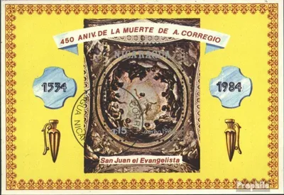 Produktbild von Briefmarken Nicaragua 1984 Mi Block156 (kompl.Ausg.) gestempelt Todestag von Coreggio