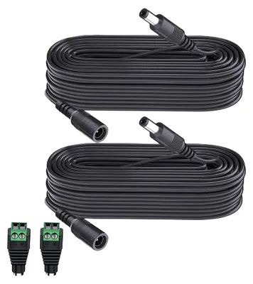 Image de Câble d'extension DC de 10 mètres, lot de 2, pour connecteurs DC