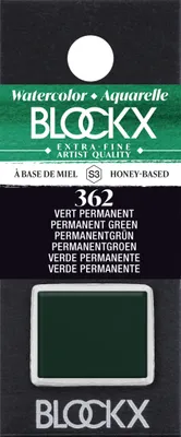 Produktbild von Blockx 3x Aquarellfarbe, Permanentgrün 1/2 Näpfchen 1,5ml Permanentgrün 41362BXC
