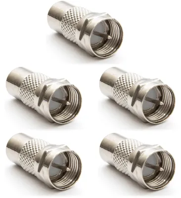 Produktbild von PremiumX 5x F-Adapter F-Stecker auf Cinch Buchse TV Koaxialkabel Verbinder