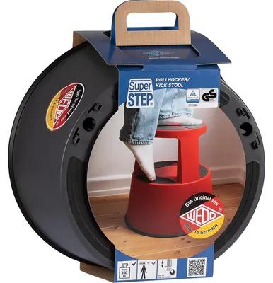 Produktbild von Rollhocker SuperStep Kunststoff grau - Banderolenverpackung