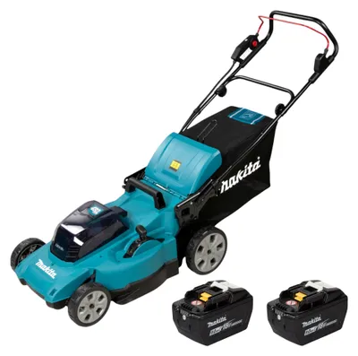 Produktbild von Makita DLM 480 Z Akku Rasenmäher 36 V ( 2x 18 V ) 48 cm 62 l + 2x Akku 9,0 Ah - ohne Ladegerät