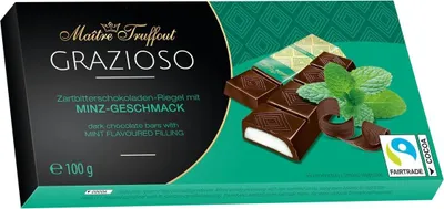 Produktbild von MaitreTruffout Grazioso Pralinen mit Minzfüllung 100 g