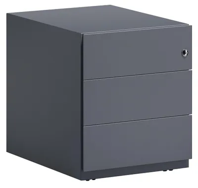 Produktbild von BISLEY Rollcontainer Note Maße: 42 x 49,5 x 56,5 cm (B x H x T) Werkstoff: Stahlblech, pulverbeschichtet Farbe: anthrazit