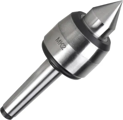 Produktbild von Mitlaufende Zentrierspitze MK2, Mitlaufende Körnerspitze, Zentrierspitze 60 Grad Rollkörner, MK2 Kegel Spitzen Drehbank Zubehör