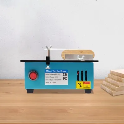 Obrázok produktu pre Mini stolová píla - 96W - Nastaviteľný uhol rezu od 0 do 90 stupňov - Kov - Kompaktná