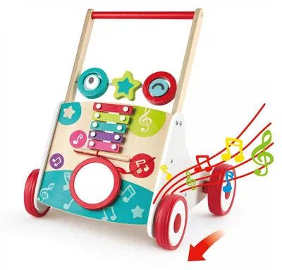 Zdjęcie produktu dla Hape My First Musical Walker, 4 szt., Drewno, Wielobarwny