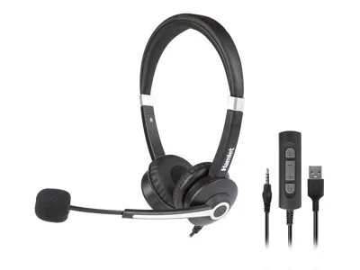 Produktbild von Hamlet HHEADM-UJS, Kabelgebunden, Büro/Callcenter, 20 - 20000 Hz, 95 g, Kopfhörer, Schwarz