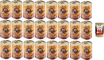 Produktbild von Fagioli alla Bud Spencer Tex Mex, Bud Power- Bud-Spencer-Tex Mex Bohnen fertig zum Probieren 24 x 400gr + Italian Gourmet polpa 400g