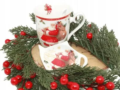 Image de Domdekoracji Mug de Noël en Porcelaine avec Cuillère 250 ml