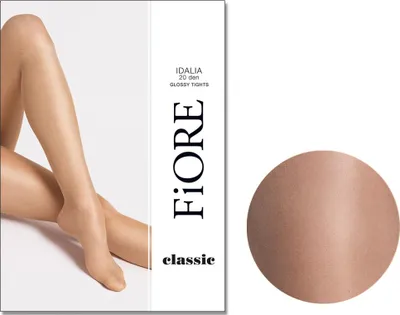 Produktbild von Glänzende Satin-Glanzstrumpfhose Idalia Fiore 3 Cappuccino