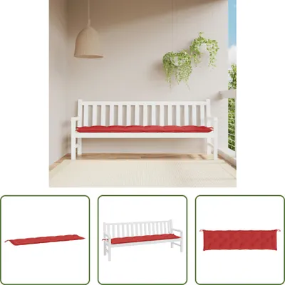 Produktbild von The Living Store Gartenbank-Auflage Rot 200x50x7 cm Oxford-Gewebe